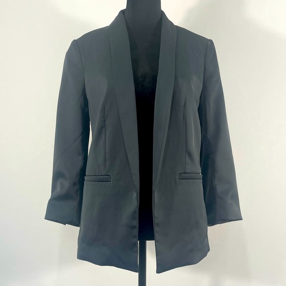 H&M Jackets & Blazers - H&M Open Blazer,Jacket Navy Blue, Black, Grey 3/4 Sleeve,Size 10,Large, women’s